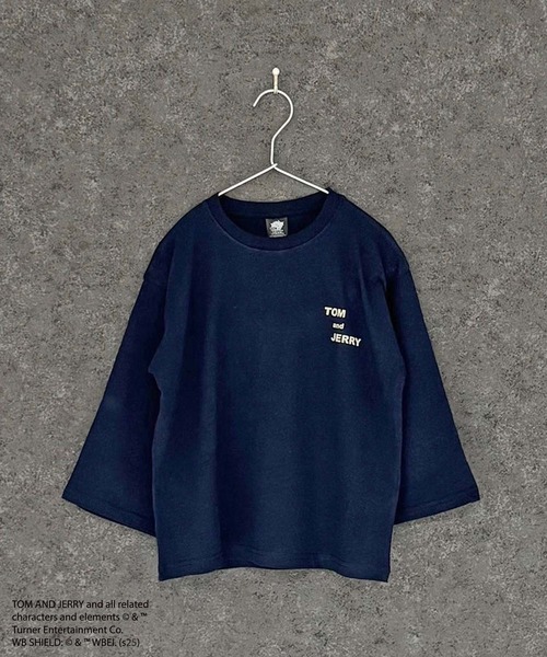 Tom＆Jerry（トムアンドジェリー）の「キッズ トムジェリ BIGロンT TOM&JERRY（Tシャツ/カットソー・キッズ・グレー系その他/ブラック/ベージュ系その他/ホワイト系その他/ダークブルー/ネイビー/オレンジ/オートミール/グレー系その他3/グレー系その他2/ブルー系その他/ブラック系その他/ダークグリーン/杢グレー/オフホワイト/チャコールグレー・130cm/120cm/150cm/140cm/110cm/160cm）」の22枚目の写真