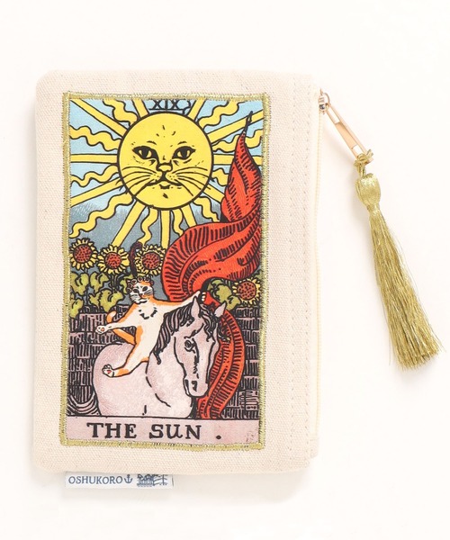 欧州航路(オウシュウコウロ)の「【欧州航路】オーガニックコットン キャットタロットポーチ(ポーチ・レディース・ブラック/グレー/ナチュラル・FREE)」の3枚目の写真