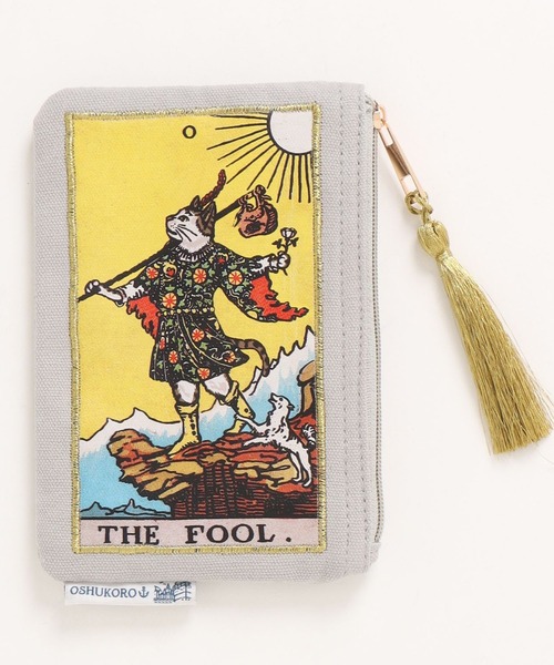 欧州航路(オウシュウコウロ)の「【欧州航路】オーガニックコットン キャットタロットポーチ(ポーチ・レディース・ブラック/グレー/ナチュラル・FREE)」の2枚目の写真