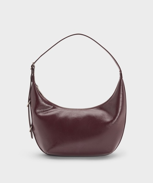 CHARLES & KEITH(チャールズ & キース)の「Bryna ブライナ カーブホーボーバッグ(ショルダーバッグ・レディース・シルバー/スミクロ/クリーム/ワインレッド・M)」の21枚目の写真