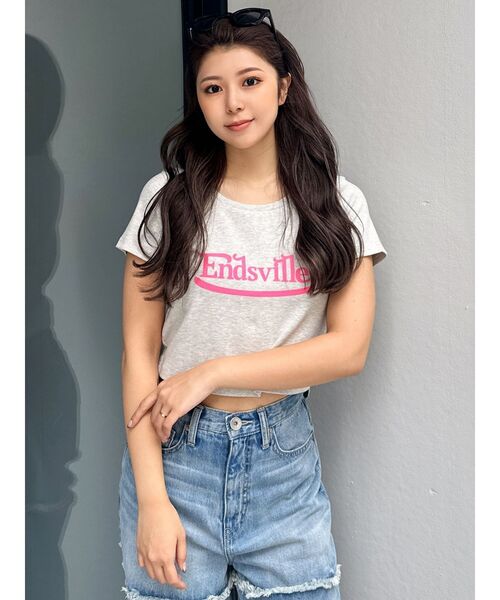 GYDA（ジェイダ）の「EndsvilleショートTシャツ（Tシャツ/カットソー・レディース・ブラック/ライトグレー/オフホワイト・FREE）」の20枚目の写真