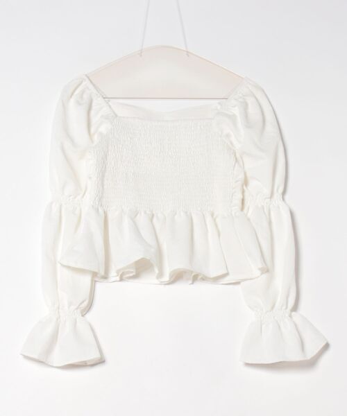 PHILLY(フィリー)の「【PHILLY】キャンディスリーブショートブラウス(シャツ/ブラウス・レディース・グレー/ホワイト・FREE)」の16枚目の写真