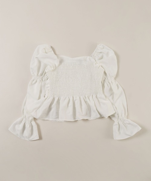 PHILLY(フィリー)の「【PHILLY】キャンディスリーブショートブラウス(シャツ/ブラウス・レディース・グレー/ホワイト・FREE)」の15枚目の写真