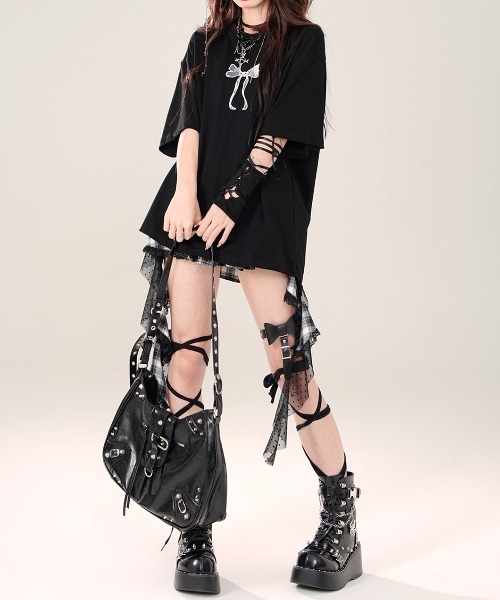 gossip！ロサンゼルス（ゴシップロサンゼルス）の「Y2K イレヘムレー チェック柄ススカート（スカート・レディース・チェック・M/L）」の11枚目の写真