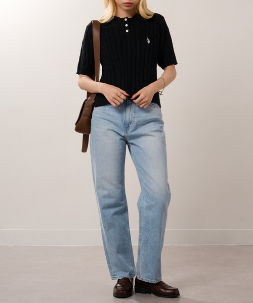 U.S. POLO ASSN.(ユーエスポロアッスン)の「【U.S. POLO ASSN.】限定商品 ロイヤルケーブル ドライタッチ ニットポロシャツ(ポロシャツ・レディース・アイボリー/イエロー/レッド/グレー/ネイビー/ブラック・FREE)」の18枚目の写真