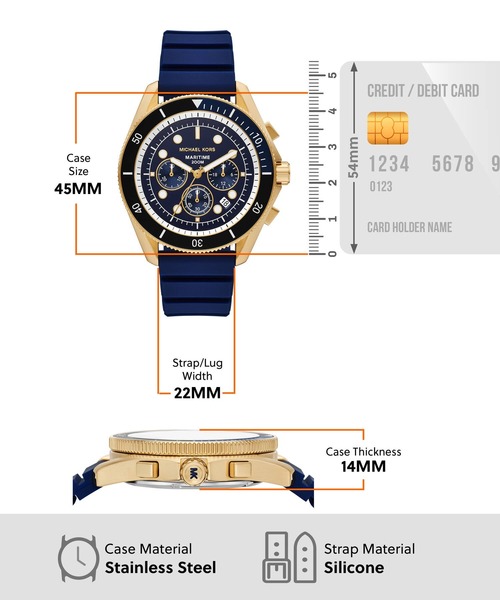 MICHAEL KORS(マイケルコース)の「マイケル・コース 腕時計 メンズ アナログ シリコン MK9205(アナログ腕時計・メンズ・ブルー・FREE)」の7枚目の写真
