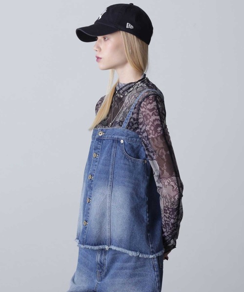 ROSE BUD（ローズバッド）の「2WAYデニムビスチェ（ベスト・レディース・ネイビー/グレー・ONE SIZE）」の15枚目の写真