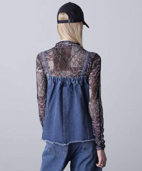 ROSE BUD（ローズバッド）の「2WAYデニムビスチェ（ベスト・レディース・ネイビー/グレー・ONE SIZE）」の14枚目の写真