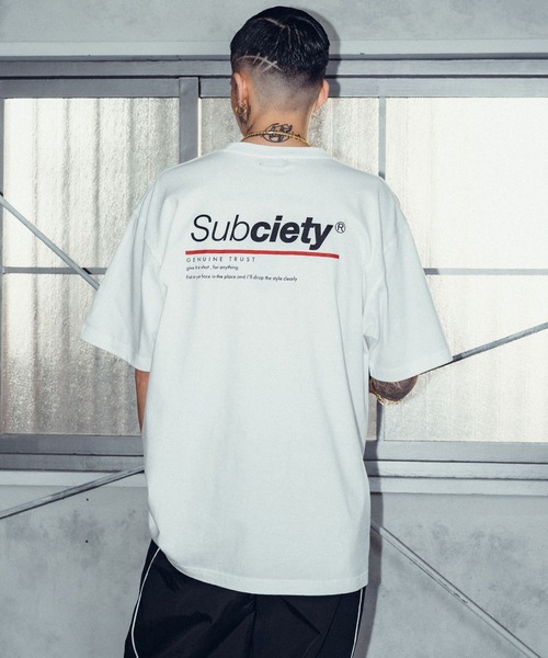 Subciety(サブサエティ)の「Trust tee(Tシャツ/カットソー・メンズ・スミクロ/ホワイト/バーガンディー/ブラック・SMALL/MEDIUM/LARGE/X-LARGE/XX-LARGE)」の8枚目の写真