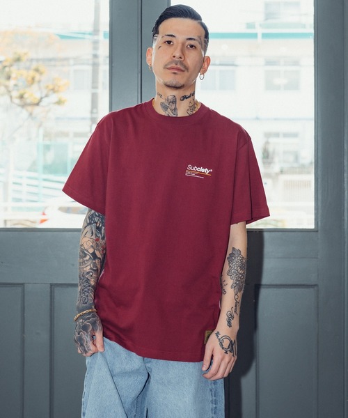 Subciety(サブサエティ)の「Trust tee(Tシャツ/カットソー・メンズ・スミクロ/ホワイト/バーガンディー/ブラック・SMALL/MEDIUM/LARGE/X-LARGE/XX-LARGE)」の6枚目の写真