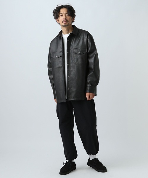 のりぴー♡ 様。 フェイクレザーシャツブルゾン セール】フェイクレザーシャツ（ブルゾン）｜BAYFLOW（ベイフロー）の