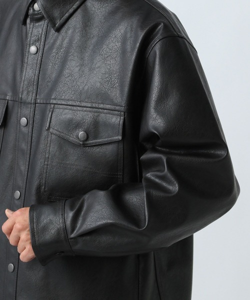 セール】フェイクレザーシャツ（ブルゾン）｜BAYFLOW（ベイフロー）の