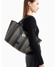 EMPORIO ARMANI | 【エンポリオ アルマーニ】ショッパー マルチカラー バスケット織り(ハンドバッグ)