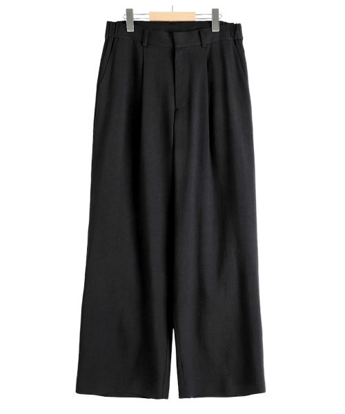 PORT BY ARK（ポートバイアーク）の「PORT BY ARK / ポートバイアーク：Baggy Trousers：PO17-P001[COR]（スラックス・メンズ・サンドベージュ/ブラック・2/1）」の7枚目の写真