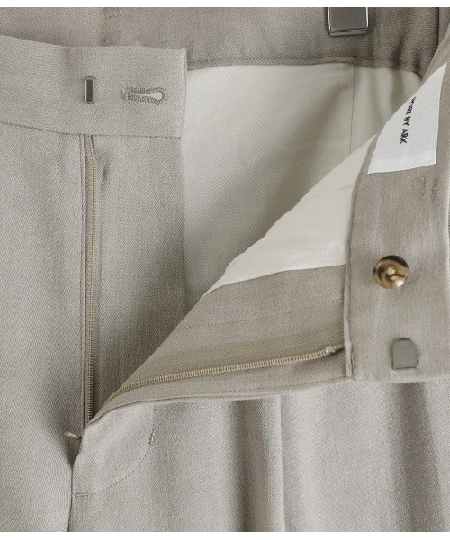 PORT BY ARK（ポートバイアーク）の「PORT BY ARK / ポートバイアーク：Baggy Trousers：PO17-P001[COR]（スラックス・メンズ・サンドベージュ/ブラック・2/1）」の21枚目の写真