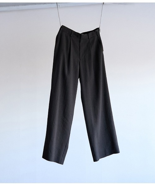 PORT BY ARK（ポートバイアーク）の「PORT BY ARK / ポートバイアーク：Baggy Trousers：PO17-P001[COR]（スラックス・メンズ・サンドベージュ/ブラック・2/1）」の3枚目の写真