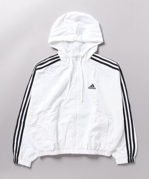 adidas ホワイト ジップアップジャケット