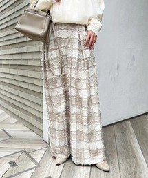 MODE ROBE（モードローブ）の「フリンジチェックワイドパンツ（その他パンツ）」