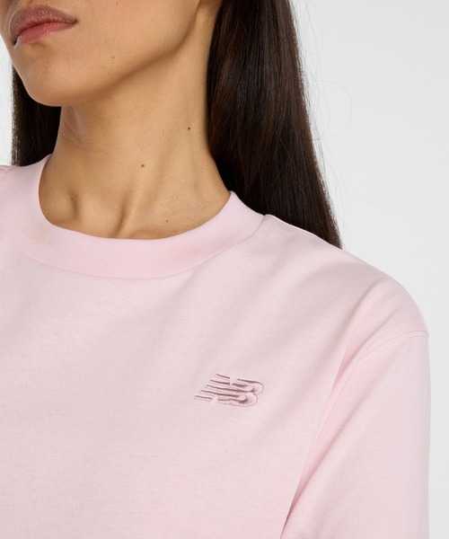 NEW BALANCE（ニューバランス）の「Athletics ジャージショートスリーブTシャツ（Tシャツ/カットソー・レディース・スモークピンク/ライトイエロー・SMALL/MEDIUM/LARGE）」の12枚目の写真