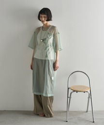 THE YOn | フラワーコード刺繍シアーワンピース(ワンピース)