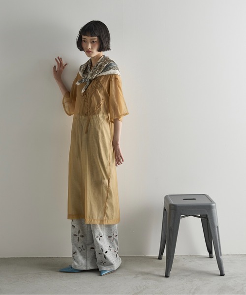 花音♡　ワンピース セール】フラワーコード刺繍シアーワンピース（ワンピース）｜THE YOn