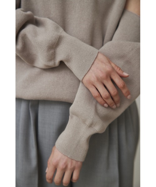 tシャツ 「Abor」Cut Shoulder Sweat Mood Knit Tops/カットショルダースウェットムードニットトップス レディース セール】【Abor】Cut Shoulder Sweat Mood Knit Tops/カット