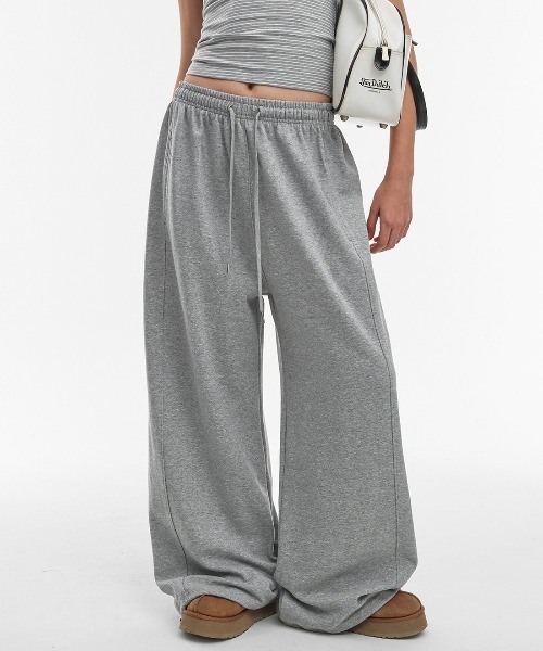 bibiy グレー ワイドパンツ スウェット bibiy グレー ワイドパンツ スウェット bibiy グレー ワイドパンツ