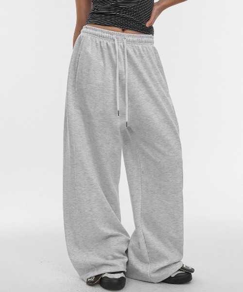 BLACKUP（ブラックアップ）の「[B-BASIC] エアスウェットワイド2WAYバンディングパンツ（スウェットパンツ・レディース・グレー/ブラック/アイボリー/ホワイト系・LARGE/MEDIUM）」の21枚目の写真