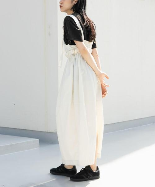 KBF(ケイビーエフ)の「ミリタリージャンパースカート(ワンピース・レディース・チャコールグレー/カーキ/アイボリー・ONE)」の5枚目の写真