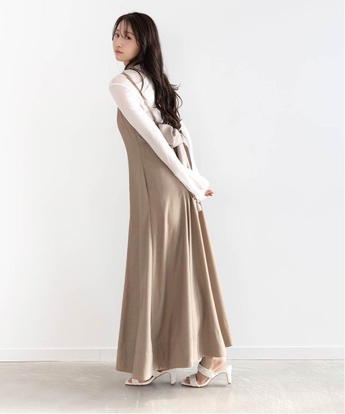 RANDA(ランダ)の「カップインバックリボンキャミワンピース(ワンピース・レディース・ブルー/グレー/ブラウン・1/0)」の8枚目の写真