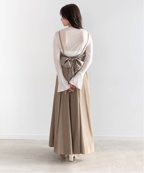 RANDA(ランダ)の「カップインバックリボンキャミワンピース(ワンピース・レディース・ブルー/グレー/ブラウン・1/0)」の10枚目の写真
