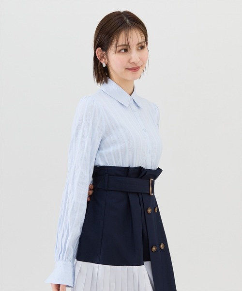 REDYAZEL（レディアゼル）の「フレアペプラムシャツ（シャツ/ブラウス・レディース・オフホワイト/サックスブルー/ブラック・FREE）」の20枚目の写真