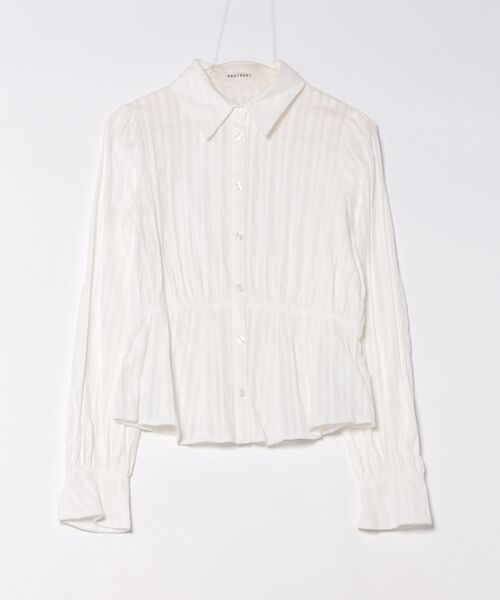 REDYAZEL（レディアゼル）の「フレアペプラムシャツ（シャツ/ブラウス・レディース・オフホワイト/サックスブルー/ブラック・FREE）」の7枚目の写真