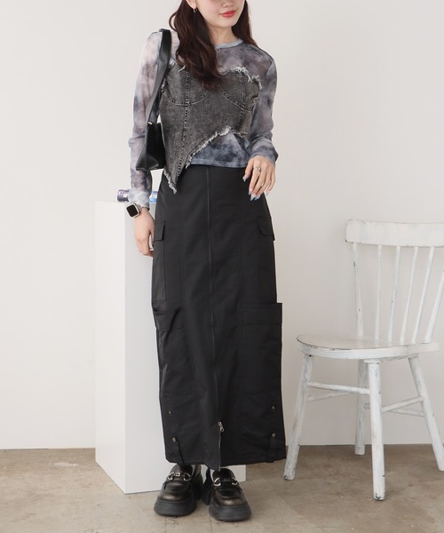 ROOPTOKYO(ループトウキョウ)の「コルセットビスチェ付きシアートップス 秋物 秋服 2026年秋冬(Tシャツ/カットソー・レディース・ホワイト/グレー系1/ブラウン/ネイビー系1/ホワイト×ブラック/ライトブルー/ネイビー系2・FREE)」の22枚目の写真