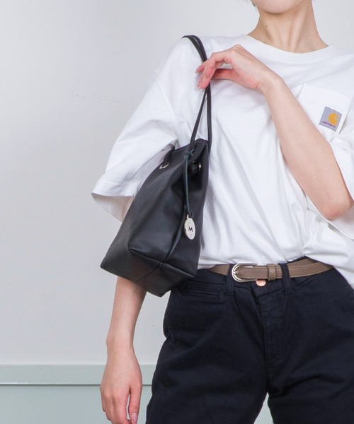 marco masi（マルコマージ）の「【MARCO MASI/マルコ・マージ】巾着　ショルダーバッグ　バケツバッグ（ショルダーバッグ・レディース・シルバー/ブラック・FREE）」の11枚目の写真