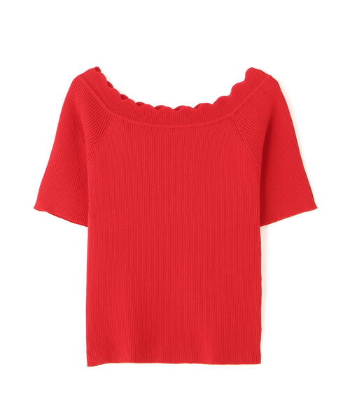 FREE'S MART(フリーズマート)の「◆2WAYオフショルスカラップニット(ニット/セーター・レディース・レッド/ブラック/ホワイト/ブルー・FREE)」の22枚目の写真