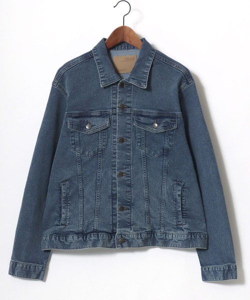 HANES(ヘインズ)の「Hanes/へインズ 3rd-TYPE DENIM JACKET/レギュラーフィット ストレッチ デニムジャケット/Gジャン/レディース メンズ(デニムジャケット・メンズ・ブルー/サックスブルー/ネイビー/ブラック・L/M/S/LL)」の17枚目の写真