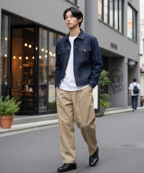HANES(ヘインズ)の「Hanes/へインズ 3rd-TYPE DENIM JACKET/レギュラーフィット ストレッチ デニムジャケット/Gジャン/レディース メンズ(デニムジャケット・メンズ・ブルー/サックスブルー/ネイビー/ブラック・L/M/S/LL)」の11枚目の写真