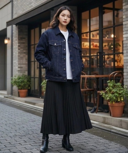 HANES(ヘインズ)の「Hanes/へインズ 3rd-TYPE DENIM JACKET/レギュラーフィット ストレッチ デニムジャケット/Gジャン/レディース メンズ(デニムジャケット・メンズ・ブルー/サックスブルー/ネイビー/ブラック・L/M/S/LL)」の7枚目の写真