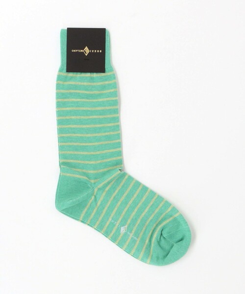 UNITED ARROWS(ユナイテッドアローズ)の「<SOZZI>カラーボーダー ソックス(ソックス/靴下・メンズ・ライトピンク/ケリーグリーン/コバルトブルー/ネイビー・FREE)」の2枚目の写真