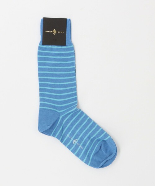 UNITED ARROWS(ユナイテッドアローズ)の「<SOZZI>カラーボーダー ソックス(ソックス/靴下・メンズ・ライトピンク/ケリーグリーン/コバルトブルー/ネイビー・FREE)」の4枚目の写真