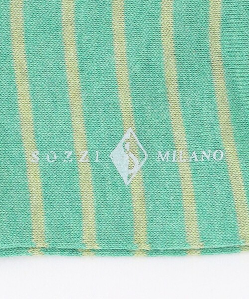 UNITED ARROWS(ユナイテッドアローズ)の「<SOZZI>カラーボーダー ソックス(ソックス/靴下・メンズ・ライトピンク/ケリーグリーン/コバルトブルー/ネイビー・FREE)」の8枚目の写真