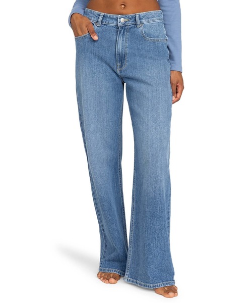 ROXY(ロキシー)の「SURF ON CLOUD HIGH S /ロキシーワイドデニムパンツ(デニムパンツ・レディース・ブルー・25inch/26inch/27inch/24inch/28inch)」の5枚目の写真