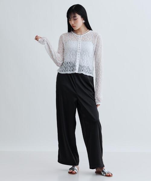 セール】【ZOZO限定】レースフロントホックカーディガン