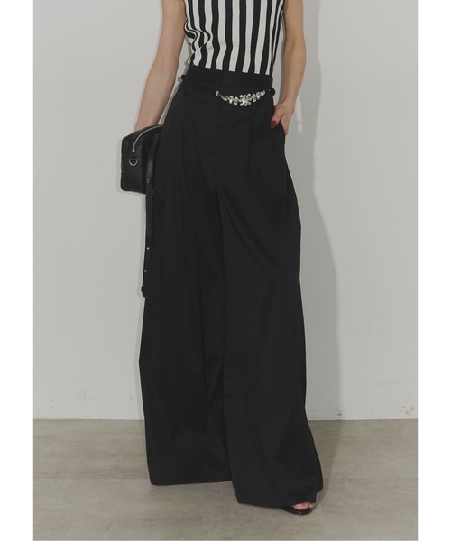 Bijou belt wide pants（その他パンツ）｜Chris TROIS.（クリス