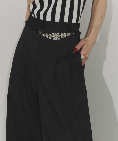 Bijou belt wide pants（その他パンツ）｜Chris TROIS.（クリス