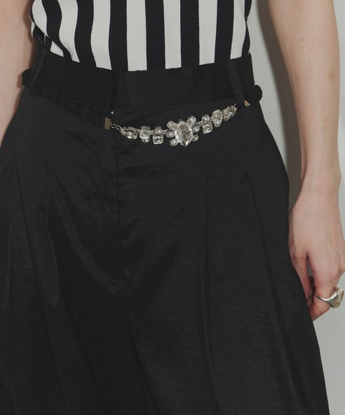 Chris TROIS.(クリストロワ)の「Bijou belt wide pants(その他パンツ・レディース・ブルー/オレンジ/ブラック・0/1)」の16枚目の写真