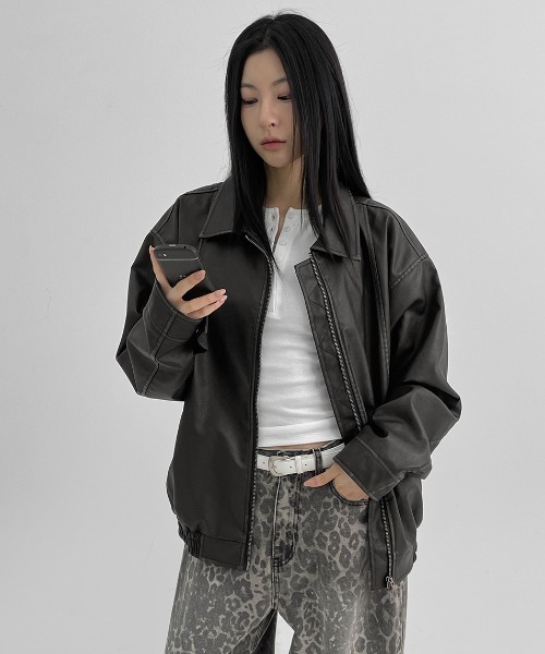 BLACKUP（ブラックアップ）の「[MADE] ヘリフボタン長袖Tシャツ（Tシャツ/カットソー・レディース・ブラック/ホワイト/グレー・FREE）」の13枚目の写真