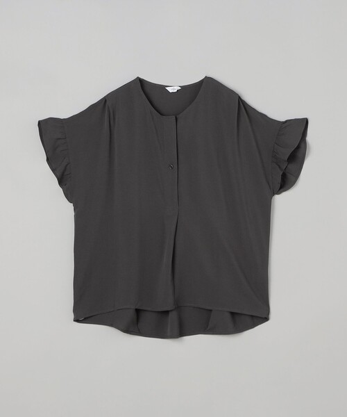 coen(コーエン)の「【接触冷感】袖フリルスキッパーブラウス(シャツ/ブラウス・レディース・オフホワイト/クリーム/ダークグレー・FREE)」の10枚目の写真