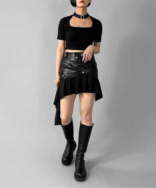 セール】【LVEU.】ベルトチョーカーニットトップス / トップス ベルト